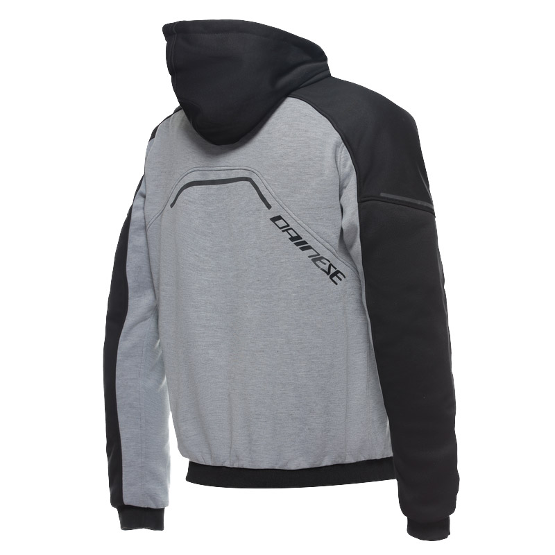 SUDADERA TÉCNICA DAINESE DAEMON-X SAFETY HOODIE FULL ZIP GRIS/ NEGRO/ ROJO FLUOR - Imagen 2