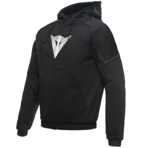SUDADERA TÉCNICA DAINESE DAEMON-X SAFETY HOODIE FULL ZIP NEGRO/ NEGRO/ BLANCO