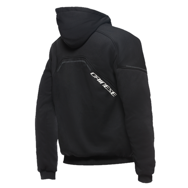 SUDADERA TÉCNICA DAINESE DAEMON-X SAFETY HOODIE FULL ZIP NEGRO/ NEGRO/ BLANCO - Imagen 3