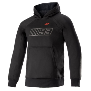 MM93 - SUDADERA TÉCNICA ALPINESTARS THUNDER HOODIE NEGRO/ROJO