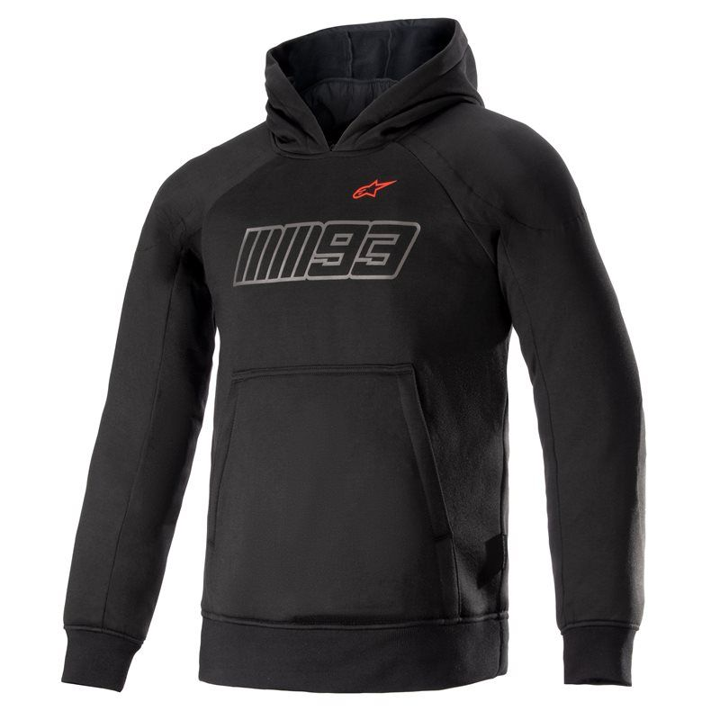 MM93 - SUDADERA TÉCNICA ALPINESTARS THUNDER HOODIE NEGRO/ROJO