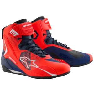 MM93 - BOTAS ALPINESTARS FASTER 4 ROJO FLUOR/ AZUL OSCURO