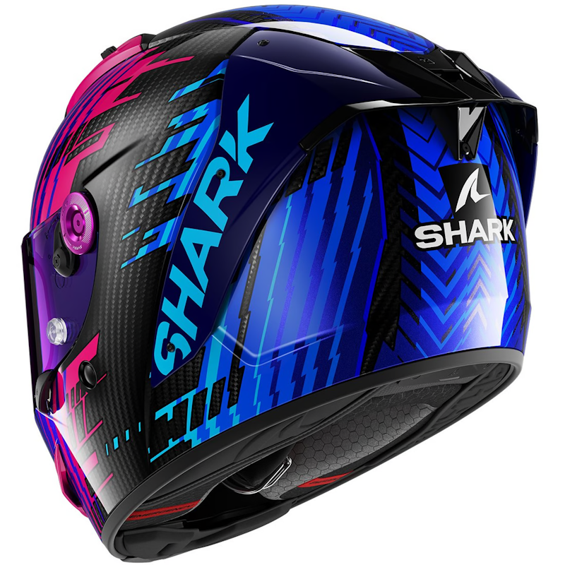 SHARK AERON EDGY CARBONO/ AZUL/ ROSA - Imagen 2