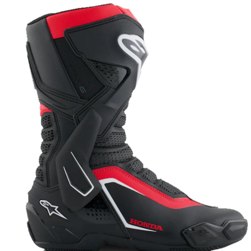 HONDA - BOTAS ALPINESTARS SMX-6 V3 NEGRO/ ROJO BRILLO/ BLANCO - Imagen 2