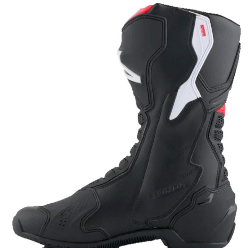 HONDA - BOTAS ALPINESTARS SMX-6 V3 NEGRO/ ROJO BRILLO/ BLANCO - Imagen 3