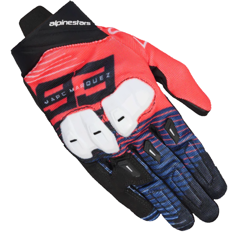 MM93 - GUANTE ALPINESTARS SPX-1 NEGRO/ ROJO FLUOR/ AZUL/ BLANCO