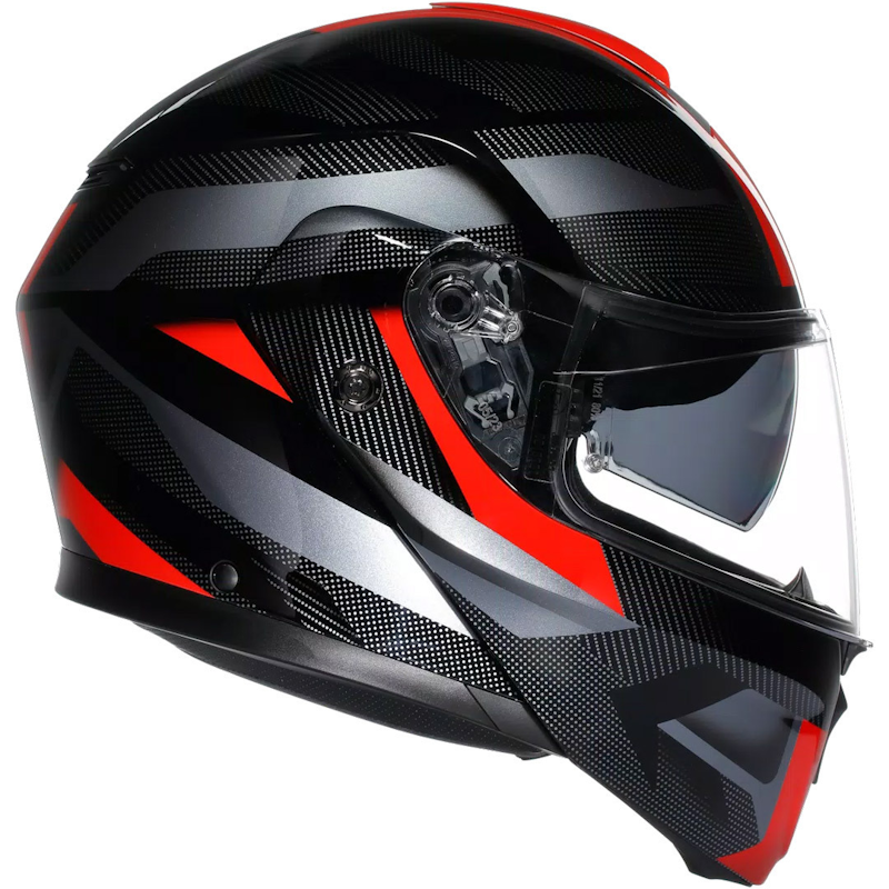 AGV STREETMODULAR E2206 MPLK LEDRO NEGRO/ ROJO - Imagen 3