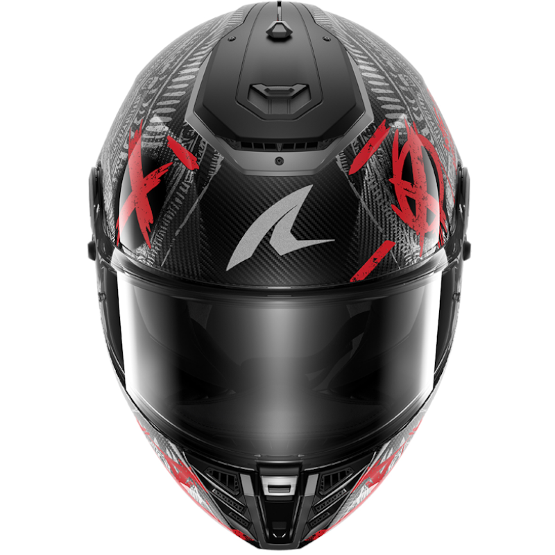 SHARK SPARTAN RS CARBON SHIEVER NEGRO/ BLANCO/ ROJO - Imagen 2