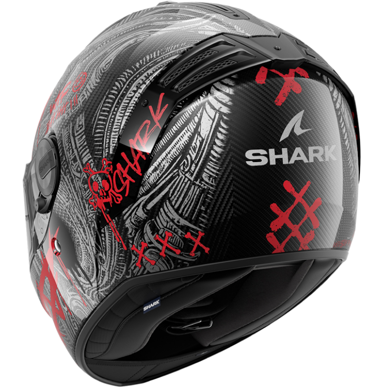 SHARK SPARTAN RS CARBON SHIEVER NEGRO/ BLANCO/ ROJO - Imagen 3