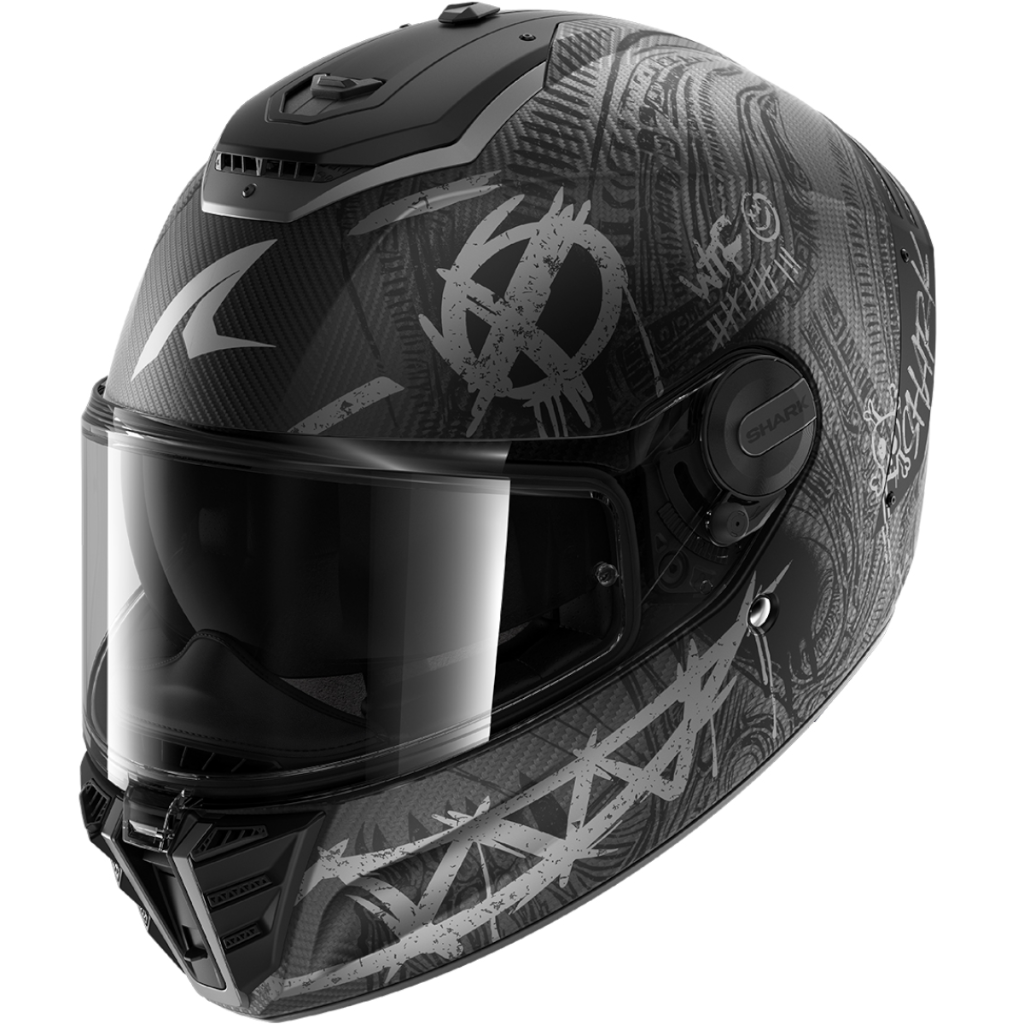 SHARK SPARTAN RS CARBON SHIEVER NEGRO/ GRIS MATE