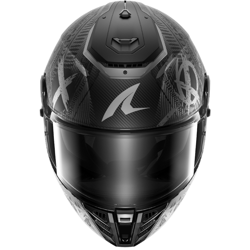 SHARK SPARTAN RS CARBON SHIEVER NEGRO/ GRIS MATE - Imagen 2