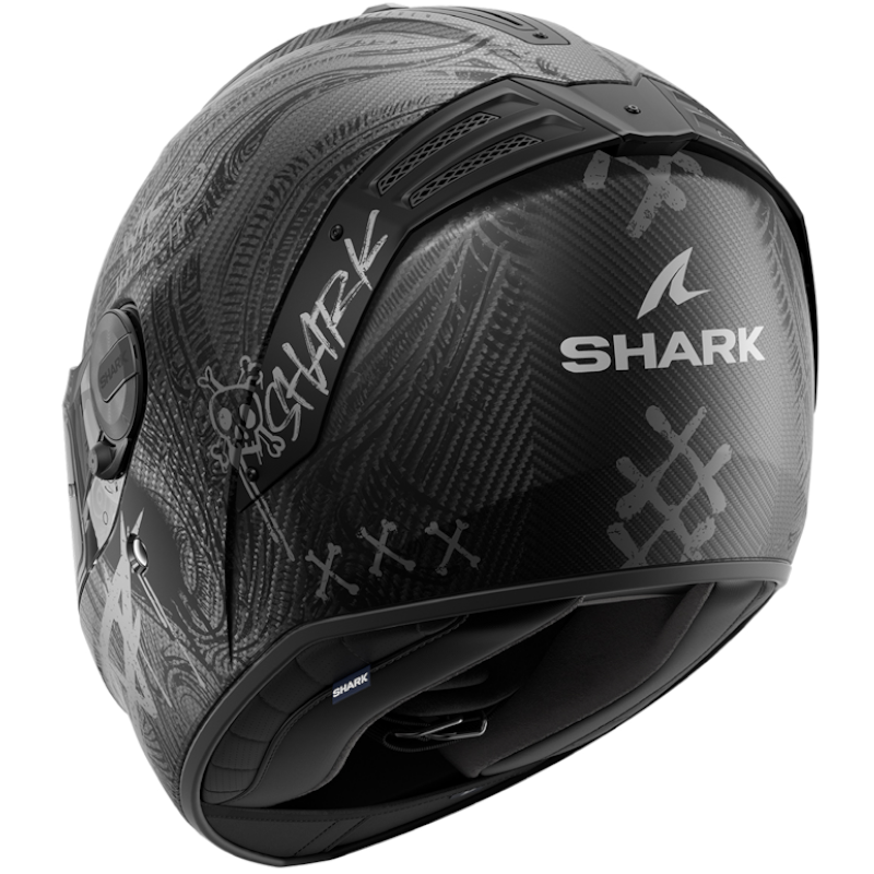 SHARK SPARTAN RS CARBON SHIEVER NEGRO/ GRIS MATE - Imagen 3