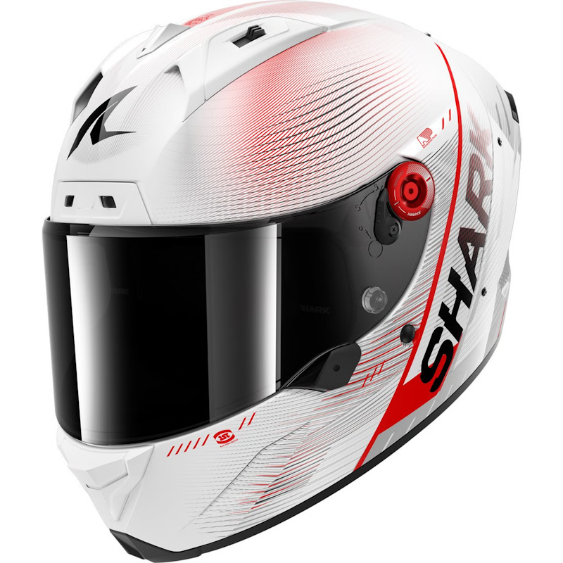 SHARK AERON SPEED-TECH CARBON/ BLANCO/ ROJO