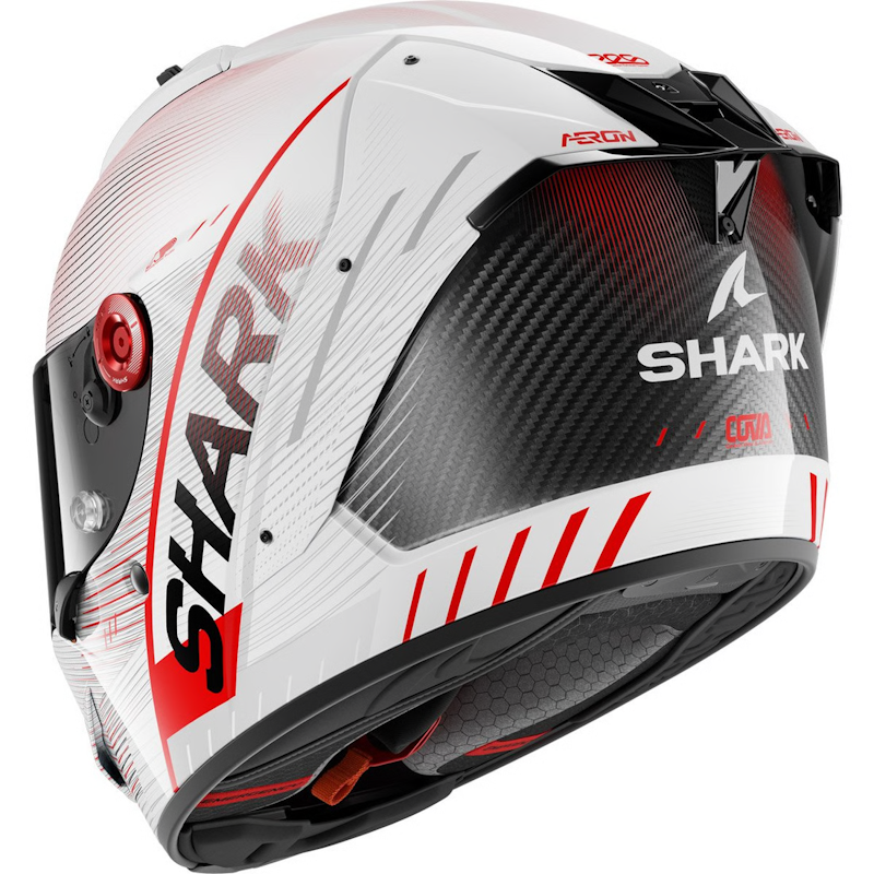 SHARK AERON SPEED-TECH CARBON/ BLANCO/ ROJO - Imagen 2
