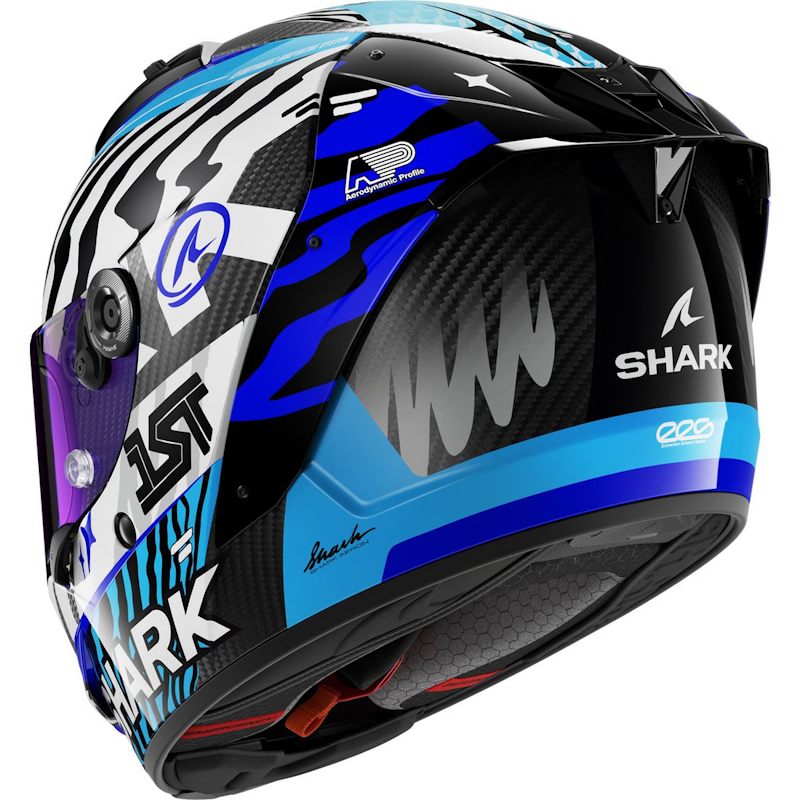 SHARK AERON SPEED-FANCY CARBON/ AZUL/ BL/ LILA - Imagen 2
