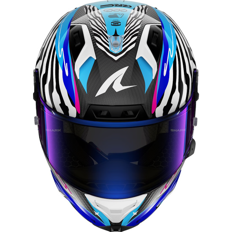 SHARK AERON SPEED-FANCY CARBON/ AZUL/ BL/ LILA - Imagen 3