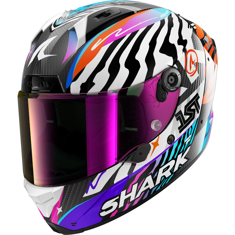 SHARK AERON SPEED-FANCY CARBON/ ROSA/ LILA/ NARANJA