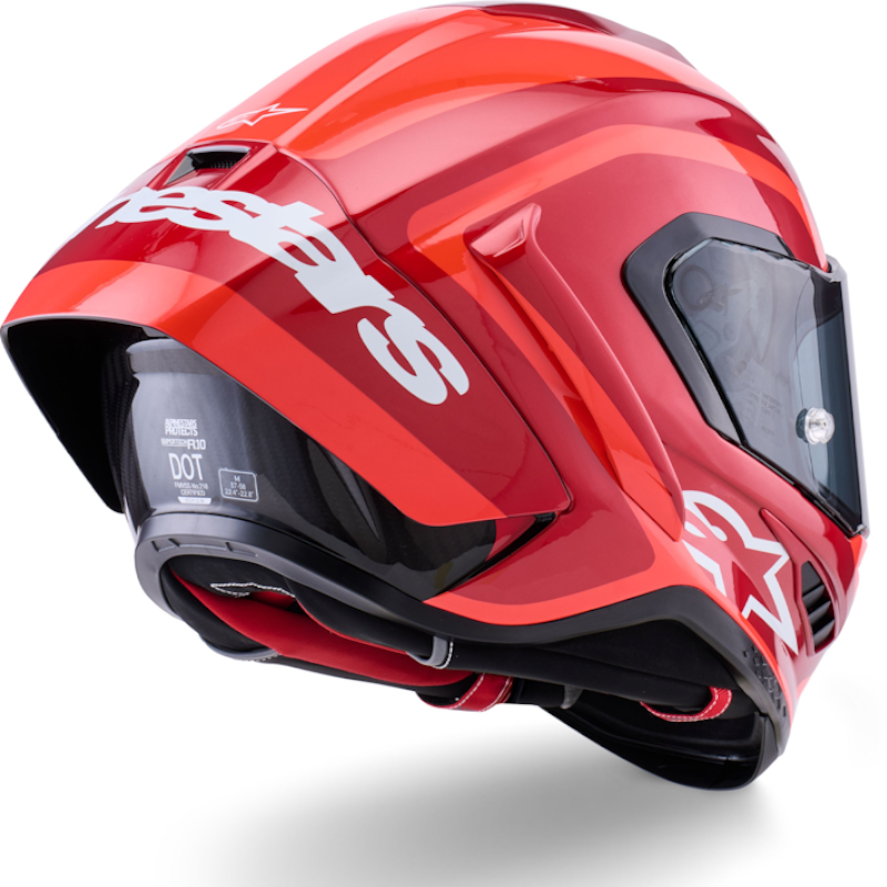 ALPINESTARS SUPERTECH R10 ECE06/DOT/FIM ARIUS NEGRO/ BLANCO/ ROJO BRILLO - Imagen 5