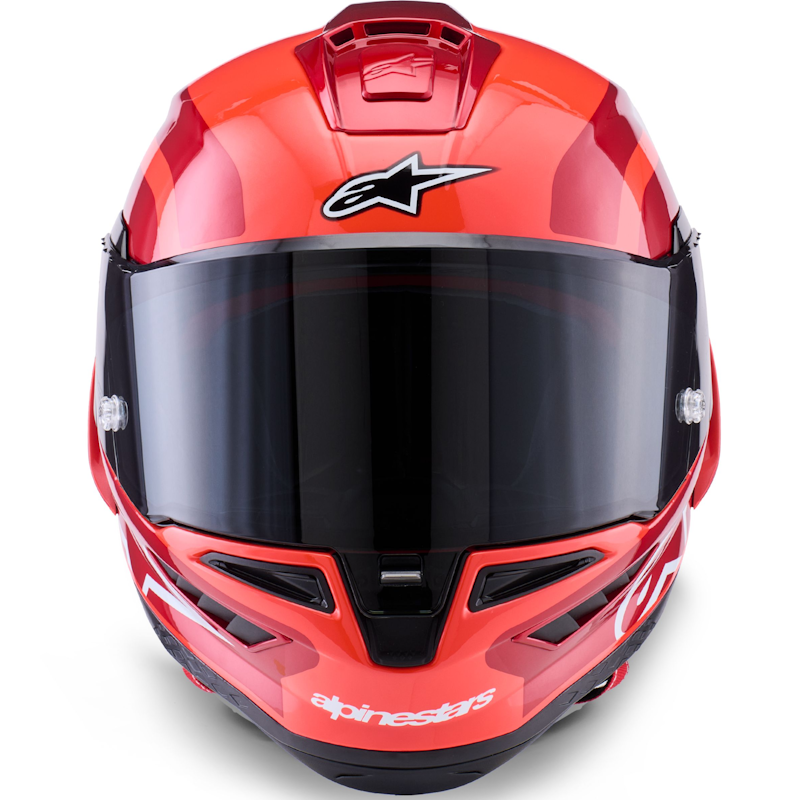 ALPINESTARS SUPERTECH R10 ECE06/DOT/FIM ARIUS NEGRO/ BLANCO/ ROJO BRILLO - Imagen 2