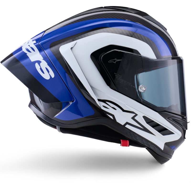 ALPINESTARS SUPERTECH R10 ECE06/DOT/FIM ARIUS NEGRO/ BLANCO/ AZUL BRILLO - Imagen 6