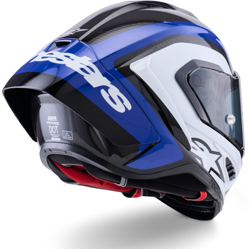 ALPINESTARS SUPERTECH R10 ECE06/DOT/FIM ARIUS NEGRO/ BLANCO/ AZUL BRILLO - Imagen 2