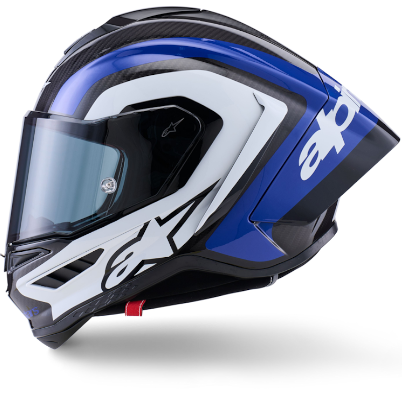 ALPINESTARS SUPERTECH R10 ECE06/DOT/FIM ARIUS NEGRO/ BLANCO/ AZUL BRILLO - Imagen 3