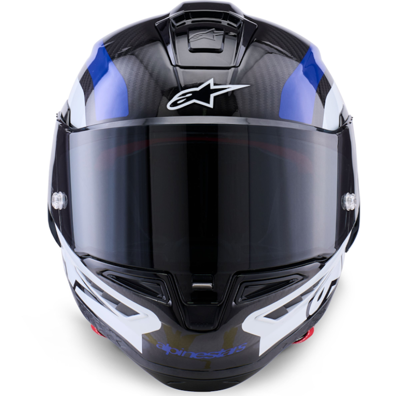 ALPINESTARS SUPERTECH R10 ECE06/DOT/FIM ARIUS NEGRO/ BLANCO/ AZUL BRILLO - Imagen 4