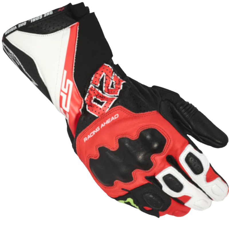 FQ20 - GUANTE ALPINESTARS SP-3 MONSTER NEGRO/ ROJO FLUOR/ BL
