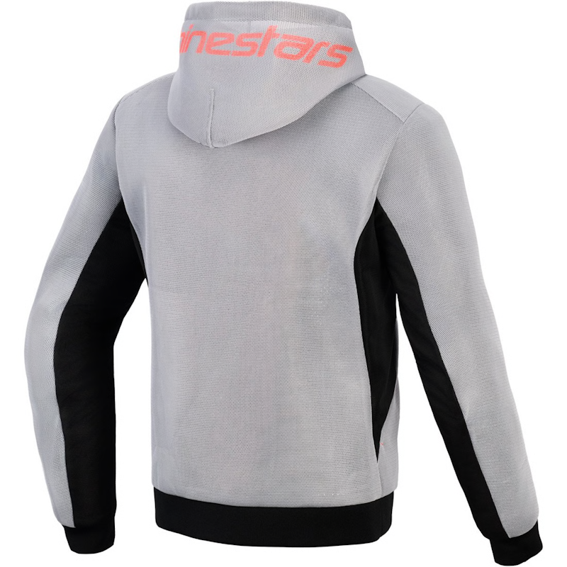 SUDADERA TECNICA ALPINESTARS CHROME SUPERAIRFLOW NEGRO/ GRIS/ ROJO FLUOR - Imagen 2