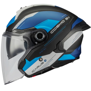 MT COSMO SV ICARUS B7 NEGRO/ AZUL/ BLANCO MATE
