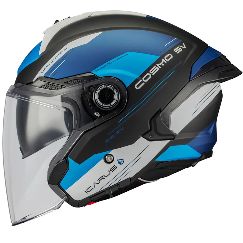MT COSMO SV ICARUS B7 NEGRO/ AZUL/ BLANCO MATE
