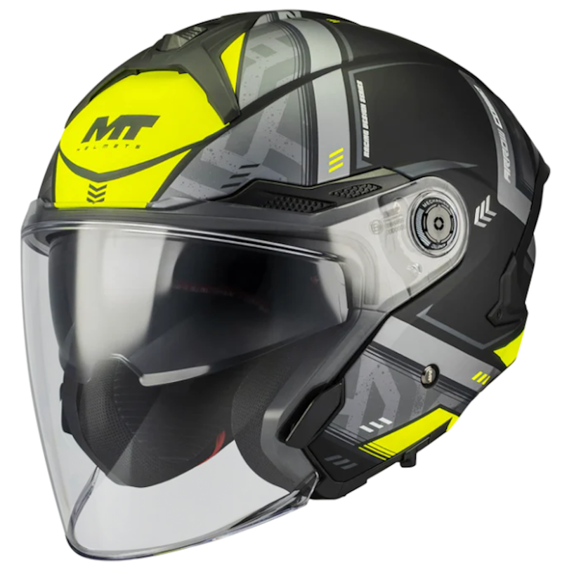 MT COSMO SV ARROW B3 NEGRO/ GRIS/ AMARILLO MATE - Imagen 2