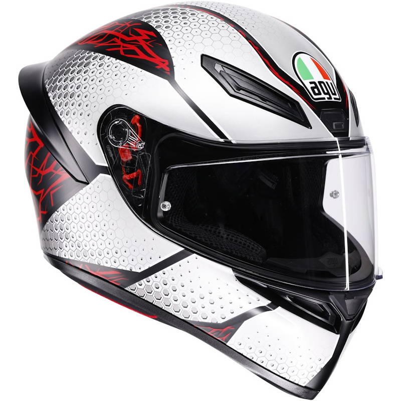 AGV K1 S E2206 SPEEDARMOR NEGRO/ GRIS/ ROJO MATE - Imagen 2