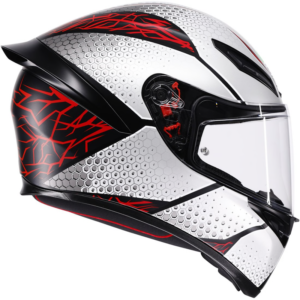 AGV K1 S E2206 SPEEDARMOR NEGRO/ GRIS/ ROJO MATE