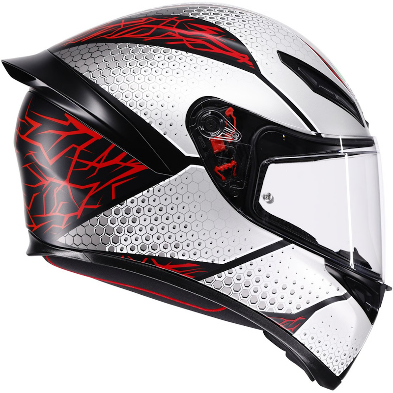 AGV K1 S E2206 SPEEDARMOR NEGRO/ GRIS/ ROJO MATE