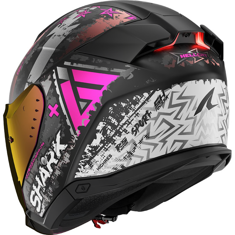 SHARK SKWAL i3 JET HELLCAT NEGRO/ VIOLETA MATE - Imagen 3