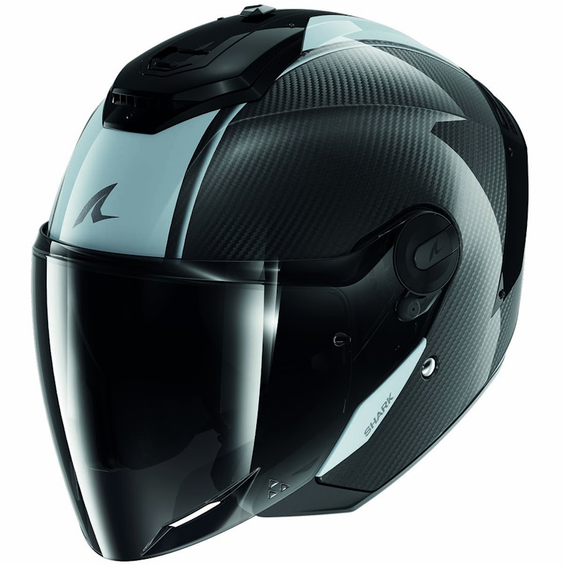SHARK RS-JET CARBONO NEGRO/ PLATA