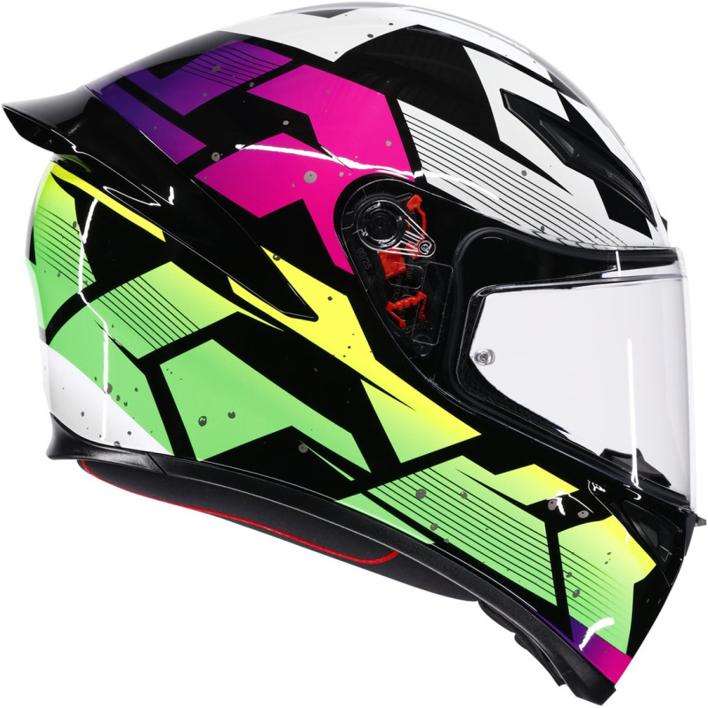 AGV K1 S E2206 PUNKPULSE NEGRO/ LILA/ LIMA - Imagen 2