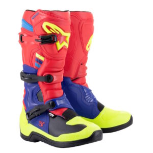 ALPINESTARS TECH 3 ROJO BRILLO/ AZUL OSCURO/ AMARILLO FLUOR