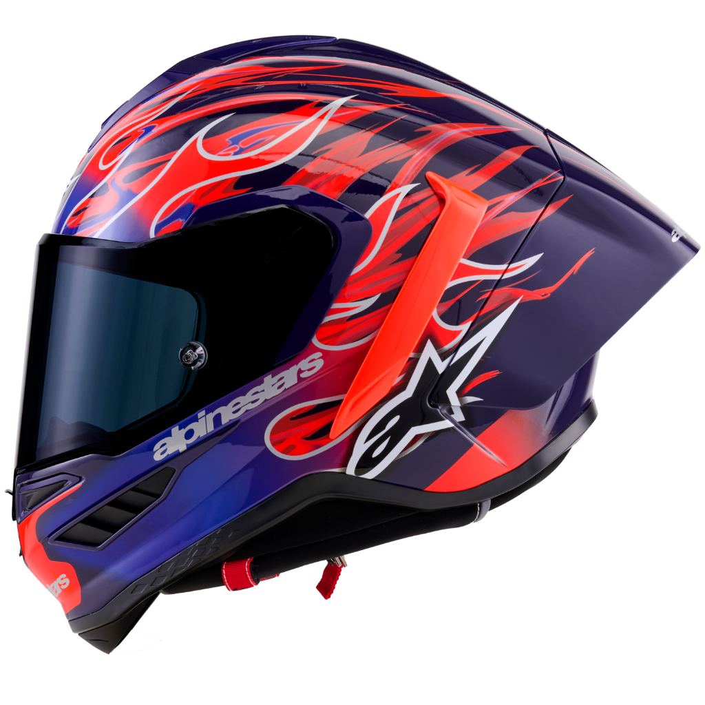 ALPINESTARS SUPERTECH R10 ECE06/DOT/FIM FLYTE VIOLETA/ ROJO - Imagen 4