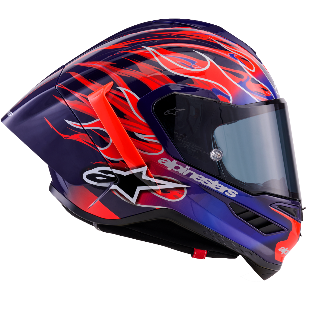 ALPINESTARS SUPERTECH R10 ECE06/DOT/FIM FLYTE VIOLETA/ ROJO - Imagen 2