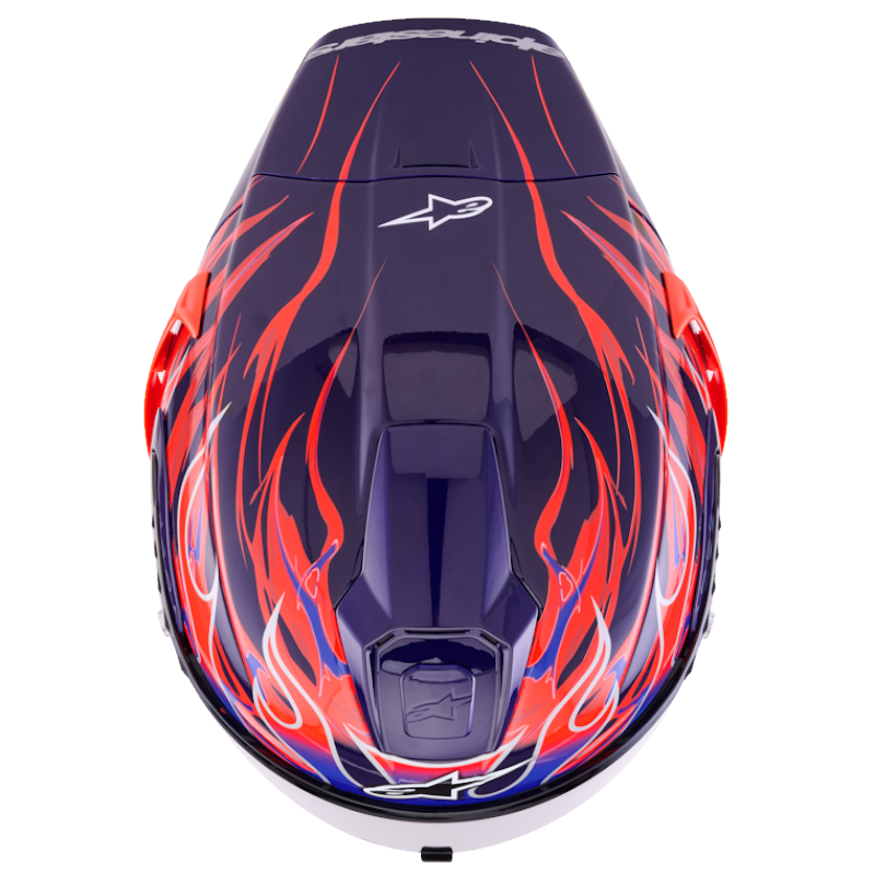 ALPINESTARS SUPERTECH R10 ECE06/DOT/FIM FLYTE VIOLETA/ ROJO - Imagen 3