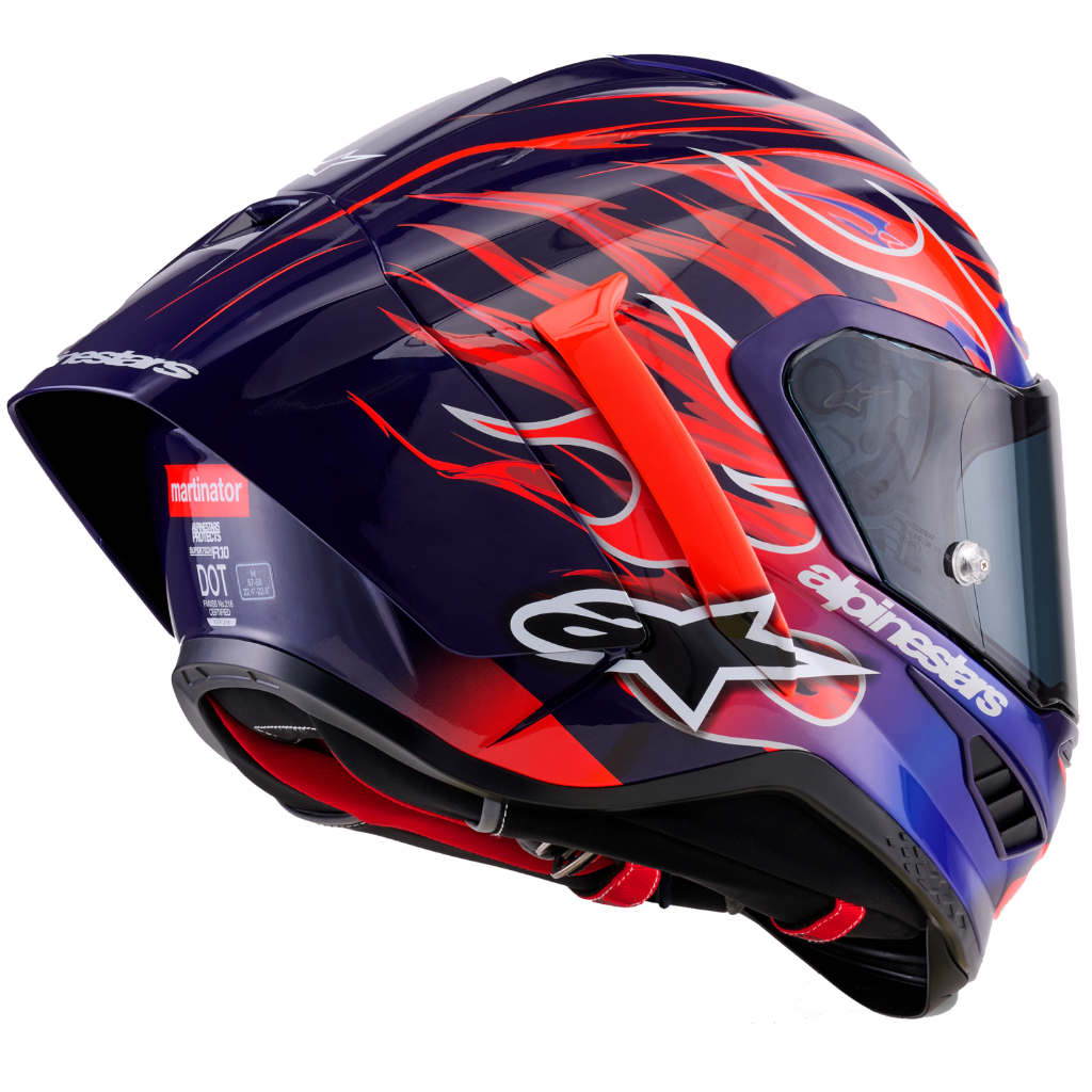 ALPINESTARS SUPERTECH R10 ECE06/DOT/FIM FLYTE VIOLETA/ ROJO - Imagen 6