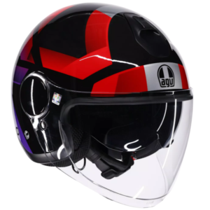 AGV ETERES MULTI CAMOGLI NEGRO/ ROJO/ LILA