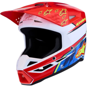 ALPINESTARS S-M3 FALCON ROJO FLUOR/ BLANCO/ AZUL/ AMARILLO FLUOR BRILLO