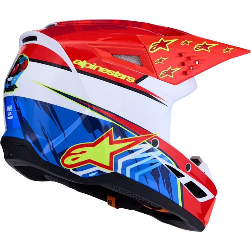 ALPINESTARS S-M3 FALCON ROJO FLUOR/ BLANCO/ AZUL/ AMARILLO FLUOR BRILLO - Imagen 2