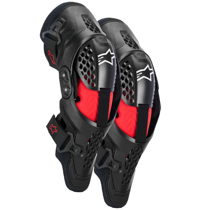 RODILLERAS ALPINESTARS SX-1 PLASMA NEGRO/ ROJO