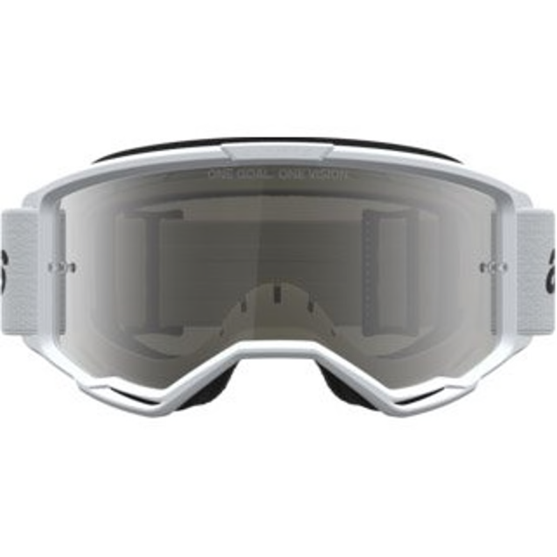 GAFAS ALPINESTARS VISION 3 WORDMARK BLANCA/ NEGRA - LENTE PLATA - Imagen 2