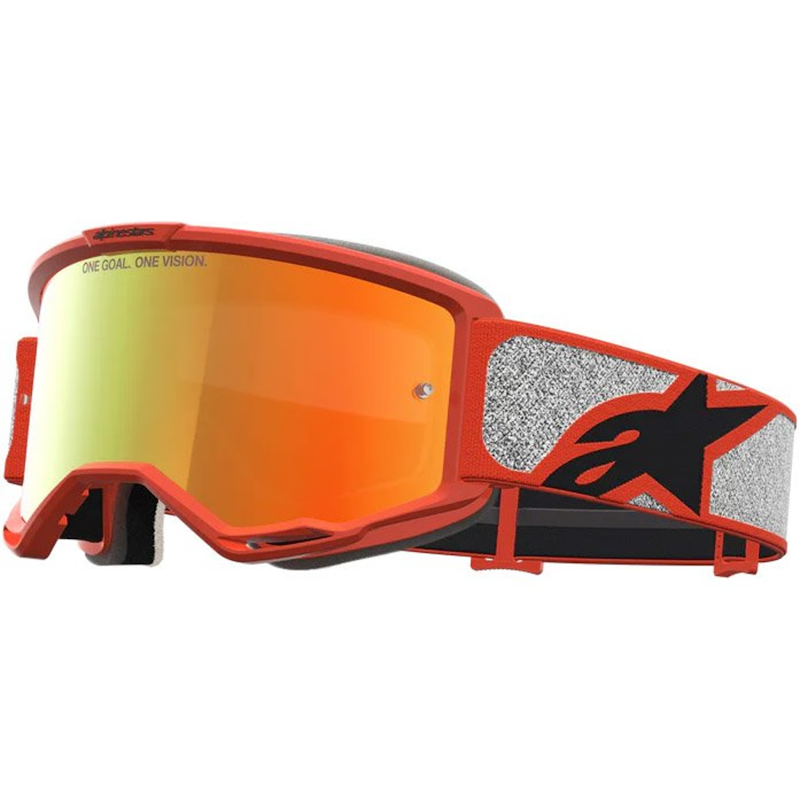 GAFAS ALPINESTARS VISION 5 RORA PLATA/ NARANJA - LENTE ROJA