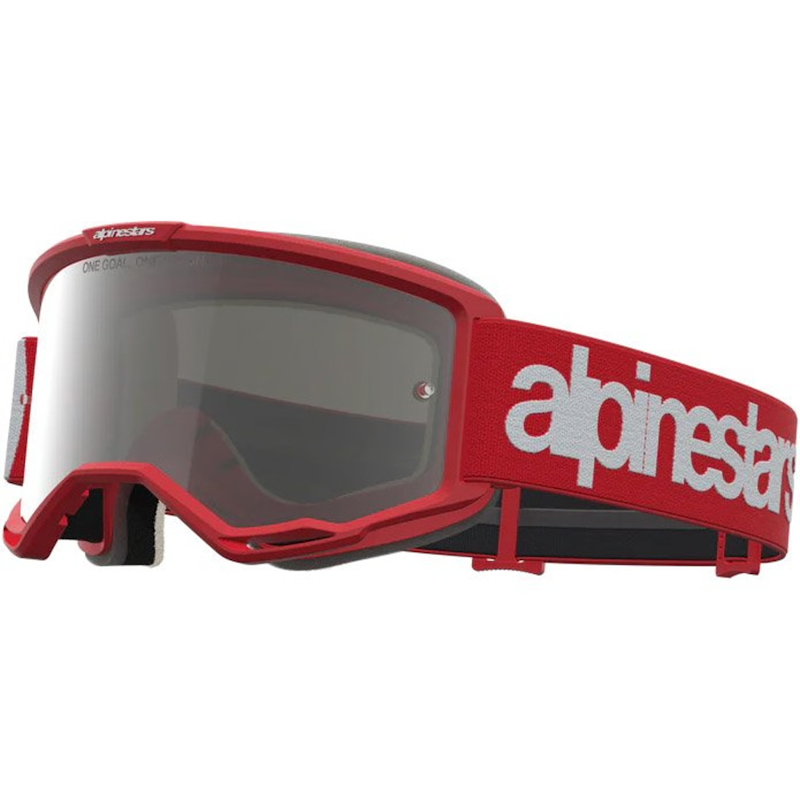 GAFAS ALPINESTARS VISION 5 HONE ROJO/BLANCO - LENTE PLATA